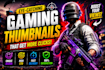 design viral gaming youtube thumbnails for high CTR
