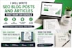 write SEO blog posts and articles that rank on google