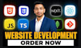 do website development as full stack developer react js nodejs, nextjs developer