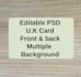 editable PSD card mockup front and back PSD with fonts