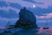 2d game parallax background and environment concept art