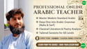 be your professional online arabic language teacher
