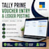 do tally prime voucher entry and ledger posting