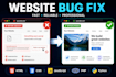 fix HTML CSS javascript PHP and python website bugs