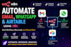 automate gmail, whatsapp, and airtable using n8n