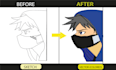 convert your drawing or sketch to vector illustration