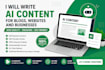 write ai content in english