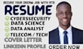 write cybersecurity telecommunication data science analyst IT engineering resume