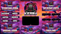 design an animated stream overlay for kick, twitch, youtube thumbnail