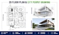 do autocad 2d floor plan, 3d rendering architecture and city permit drawing