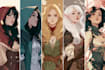 create fantasy card game art and book illustrations