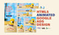 design creative HTML5 animated banner for google display ads or adroll