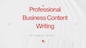 write professional business content for your company