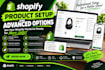 shopify product setup and advanced options