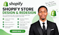 build shopify store, design, redesign shopify website, shopify dropshipping
