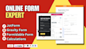 design custom online form using jotform gravity wpforms formidable forms