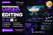 do professional video editing for youtube, reels, and tiktok
