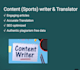 do the content writing ,translation and articles