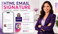 create clickable HTML email signature, responsive professional email signature