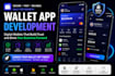 develop a secure digital wallet app for payment, money transfer, fintech startup