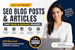 write SEO blog posts, articles, and affiliate content that ranks