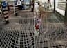 design realistic 3d floor illusion, anamorphic artwork, and custom floor graphic