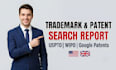 do trademark and patent search report