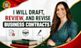 draft, review, and revise business contracts