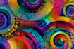 create modern abstract digital art paintings