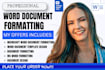 microsoft word document formatting ms document editing  word document design