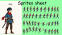 create professional 2d game character animations sprites, game assets
