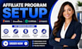 set up awin, shareasale, cj affiliate and impact affiliate program