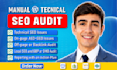 do a manual wordpress technical SEO audit with an action plan