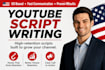 write professional youtube video scripts