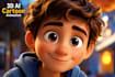 make 3d ai cartoon animation in pixar style