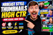 design mrbeast style high CTR youtube thumbnails