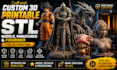 create custom 3d printable stl models, miniatures and figurines