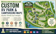 design custom rv park maps, campground maps, vector maps, and illustrated maps