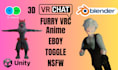 do vrchat avatar 3d rigging,furry avatar