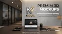 create premium 3d logo mockups and brand identity presentations
