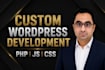 custom website wordpress development PHP js CSS expert