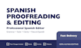 professionally proofread and edit your spanish text
