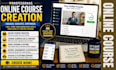 create ebook online course content, curriculum, lessons and quizzes