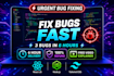 fix urgent reactjs, nodejs bugs in 6 hours