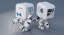 3d stylized robot design, game ready robot, android character design, helper bot