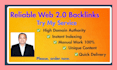 do web 2 0 authority backlinks for SEO ranking