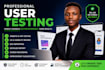 do professional website and mobile app user testing with UX feedback