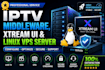 configure iptv middleware, xtream UI and linux vps server