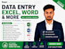do accurate excel data entry copy paste and web research