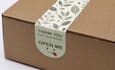 design subscription box sealing sticker, packaging label and sleeve design